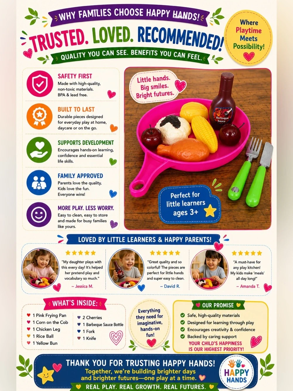 Happy Hands Food Activity bag for Littles